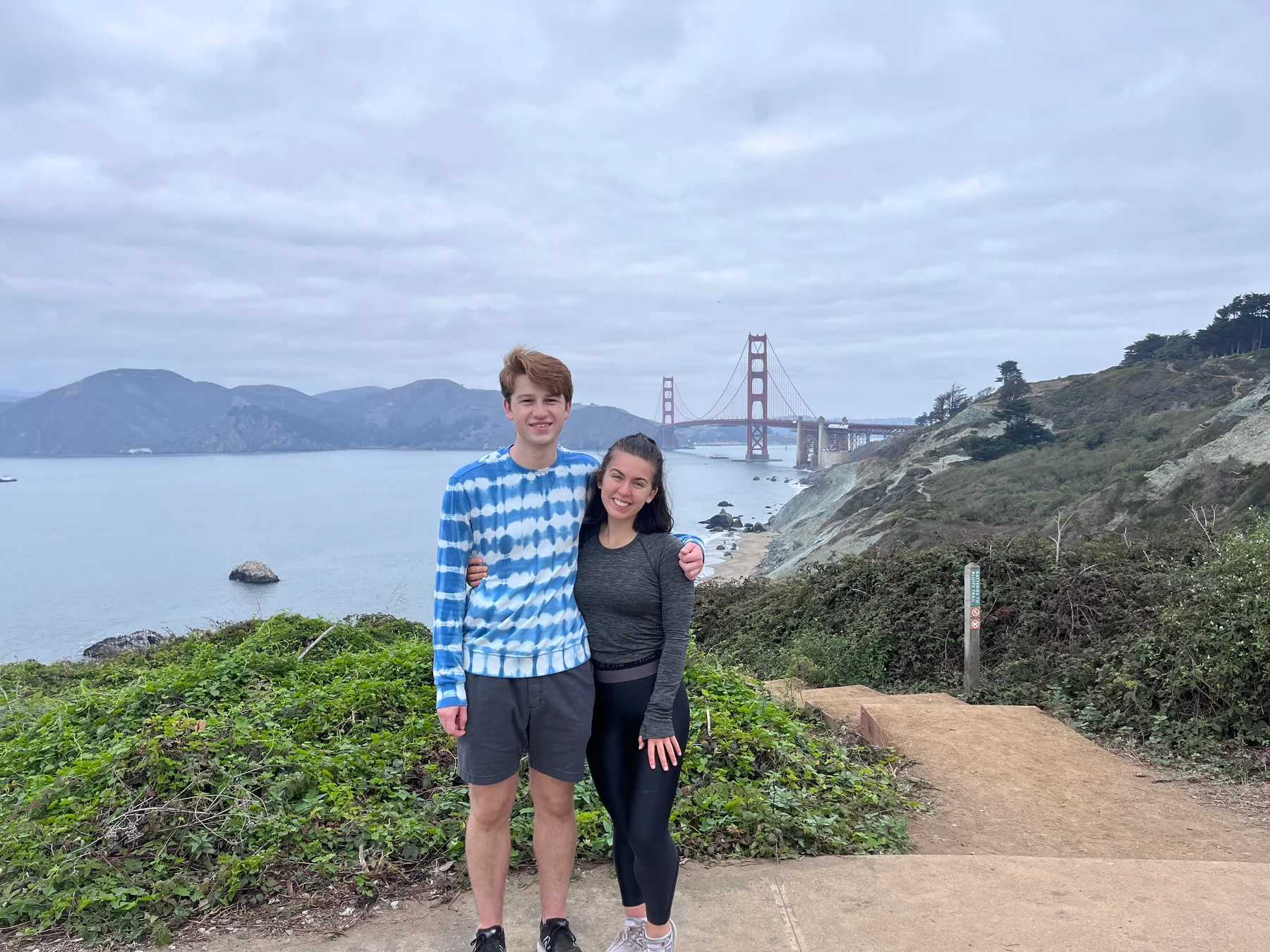 Hugh and Anna Margaret overlooking the Golden Gate Bridge
